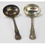 A pair of silver George IV toddy ladles, shell pattern, London 1820, 5 ¼oz.