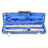 A cased Artley flute, in carry case.