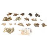 A group of World coinage, comprising UK Pennies, Australian Shillings, Chinese tokens, etc. (1 pouch