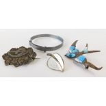 Silver and other jewellery, comprising a silver child's bangle with engraved decoration, a Victorian