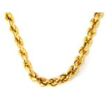 9ct gold and other jewellery, comprising a 9ct gold rope twist neck chain, 51cm long, matching brace