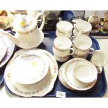 A Paragon china part coffee service decorated in the Belinda pattern.