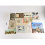 Various postcards ephemera, etc., Flowers from France, Sweetheart World War I postcard, various sold