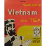 •Jim Fox (fl. 1969). Vietnam Brisk Tea, offset lithograph, poster, Dick Dagres Distribution, 68cm x