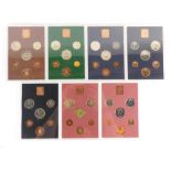 Royal Mint coin sets, Coins of the United Kingdom and Northern Ireland for 1978, 1979 (2), 1974 and