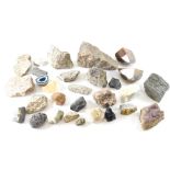 Various rocks, fossils and minerals, etc. (a quantity, various dimensions)
