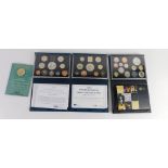 Various Royal Mint coin sets, 1998, 1999, 2010 proof set, an 80th Birthday HM Queen Elizabeth The Qu