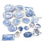 A Copeland Spode Italian pattern part tea and dinner service etc, to include plates, pickle dish, te