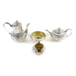 Withdrawn Pre Sale by Vendor. A Victorian silver and silver gilt four piece tea service, by Goldsmi