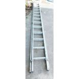 An extending step ladder.