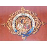 The Cheshire Line Committee Railway transfer applied crest, on wooden frame with cream border,