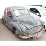 A Morris Minor, registration 175 RMH, petrol, grey, first registered 5th May 1958.