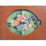 A Manchester Sheffield and Lincolnshire Railway Company transfer applied crest, on wooden mounted