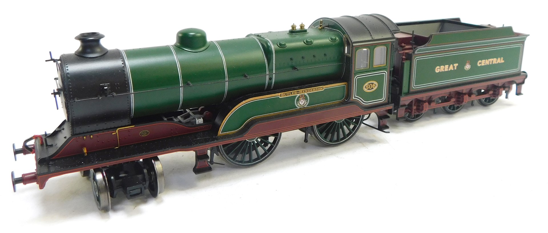 A Bachmann Branchline OO gauge Butler Henderson locomotive and tender, in green livery, 4-4-0, 506.