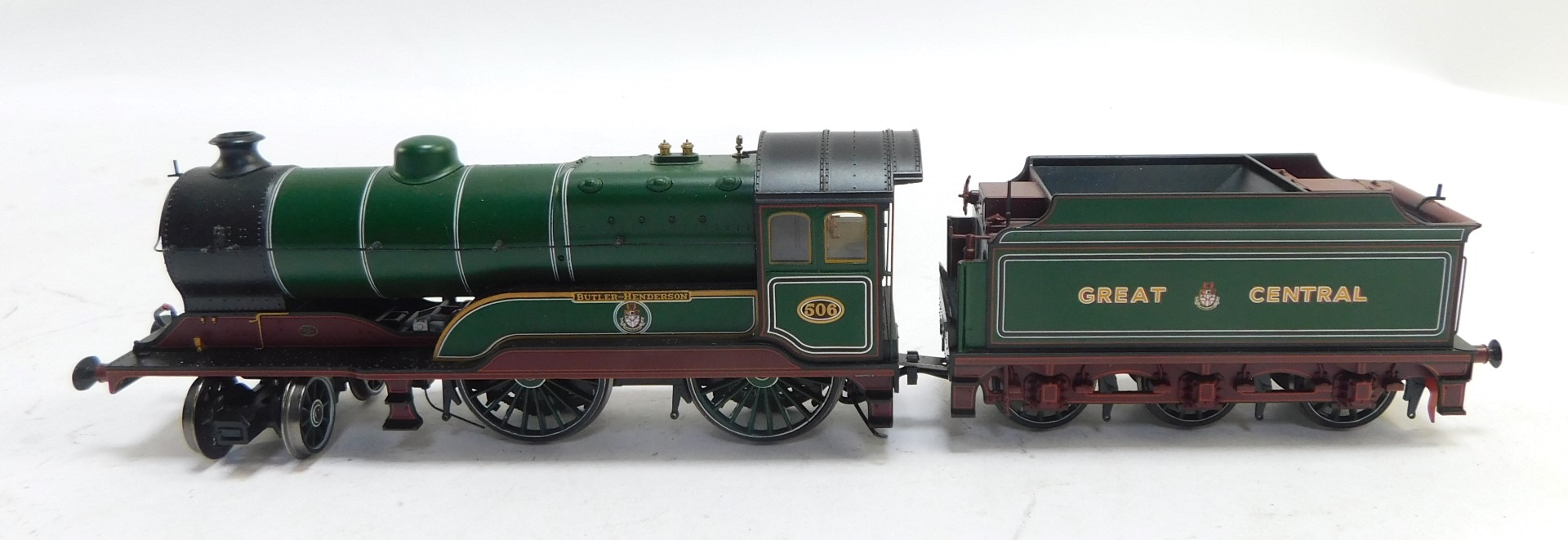 A Bachmann Branchline OO gauge Butler Henderson locomotive and tender, in green livery, 4-4-0, 506. - Bild 2 aus 5