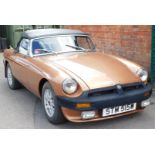 An MG MGB Bronze Roadster, reg. STM 515W, V5 present, first registered 01.03.1981, 5 previous owners