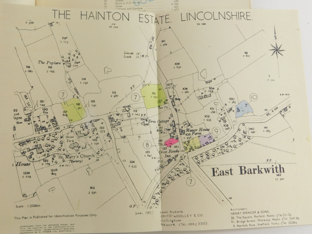 A 1957 Henry Spencer's sale catalogue, Outlying Portions of The Hainton Estate, sold Tuesday 23rd Ju - Bild 4 aus 6