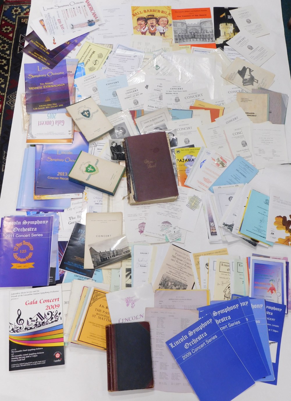 Lincolnshire, a quantity of ephemera relating to Lincolnshire local music and theatre groups.