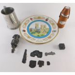 Various Lincoln related items, tankard, Freeman of Lincoln drink set, Lincoln imp door knocker 12cm