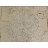 After Robert Morden. Map of Lincolnshire, 1690, 39cm x 45cm, framed and glazed.