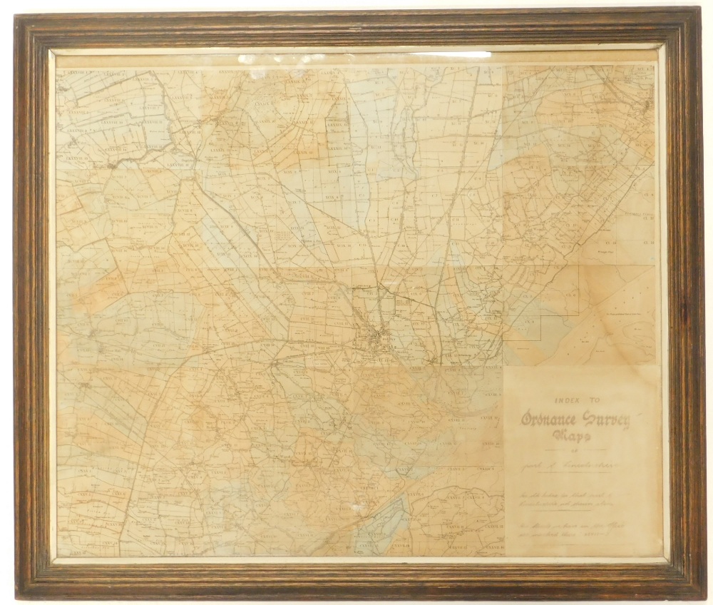 A collection of Lincolnshire maps, to include a framed Ordnance Survey map showing part of Lincolnsh - Bild 2 aus 2