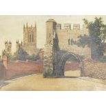 Alfred Ernest White (1873-1953). Newport Arch and View from Pottergate, oil on canvas, a pair, signe