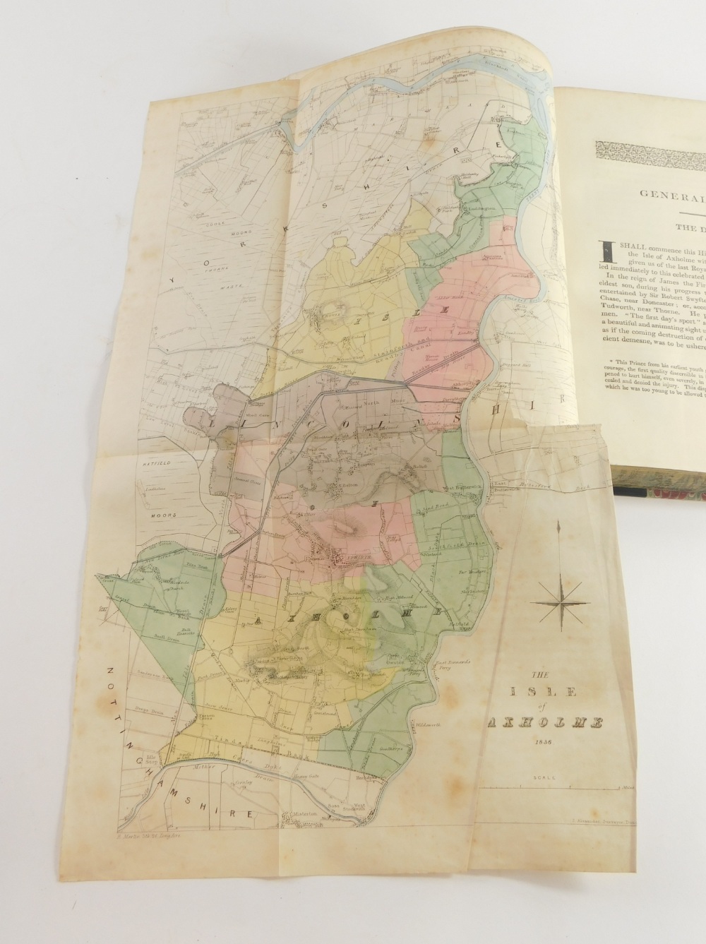 Stonehouse (W.B., Rev.) THE HISTORY AND TOPOGRAPHY OF THE ISLE OF AXHOLME... 2 folding hand-coloured - Bild 4 aus 4