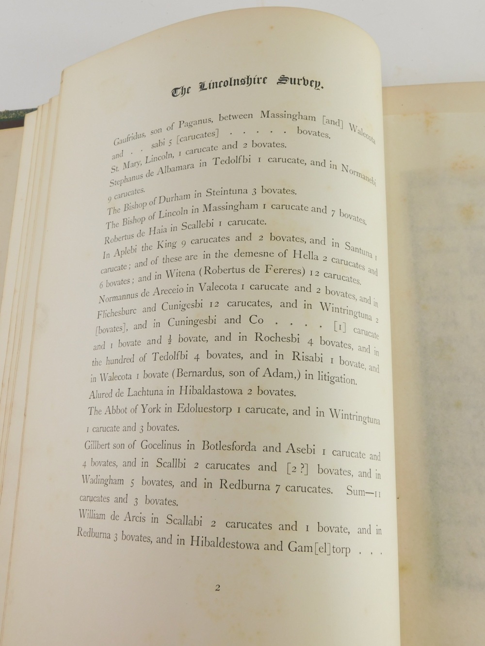 Greenstreet (James, ed.) THE LINCOLNSHIRE SURVEY, publisher's cloth, folio, 1884. - Bild 6 aus 6
