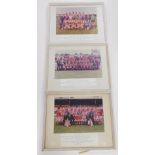 Three photographic prints of the Lincoln city squads, 1975/76, 28cm x 41cm, 1977/78 and 1980/81, eac