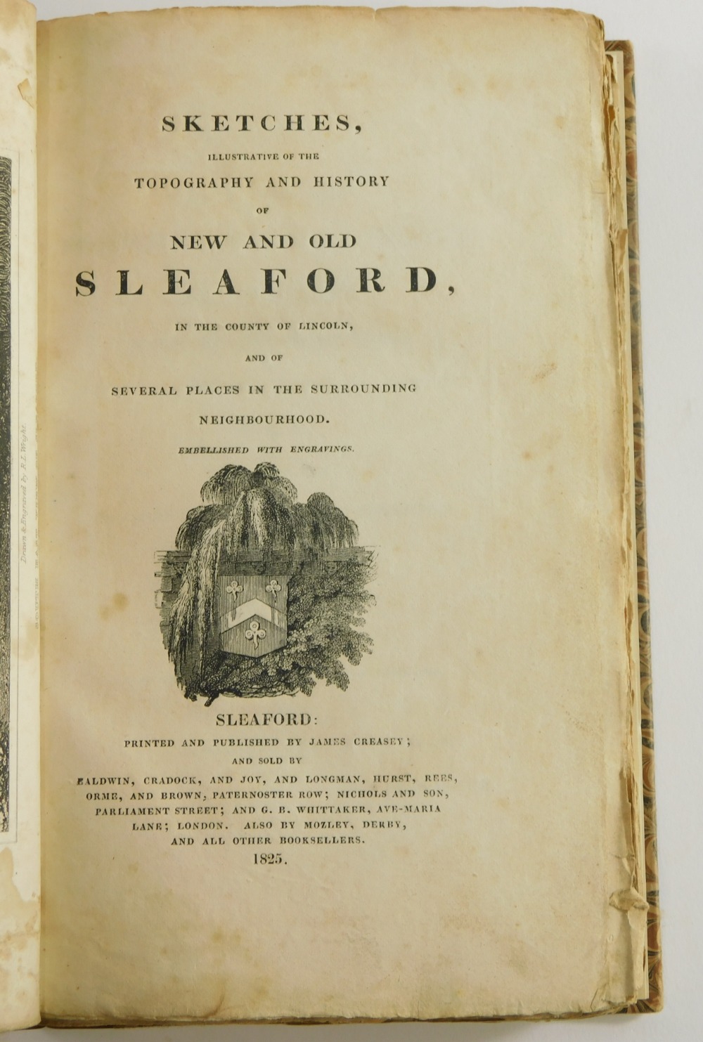 [Yerburgh (Richard)] SKETCHES...OF NEW AND OLD SLEAFORD... engraved plates, publisher's calf-backed - Image 2 of 4