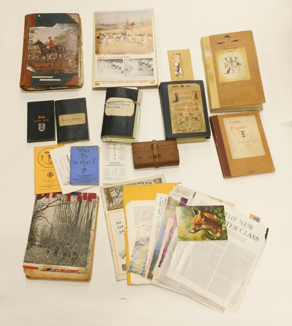 Country Sports, a quantity of material relating to hunting, shooting and fishing collected by Dick B