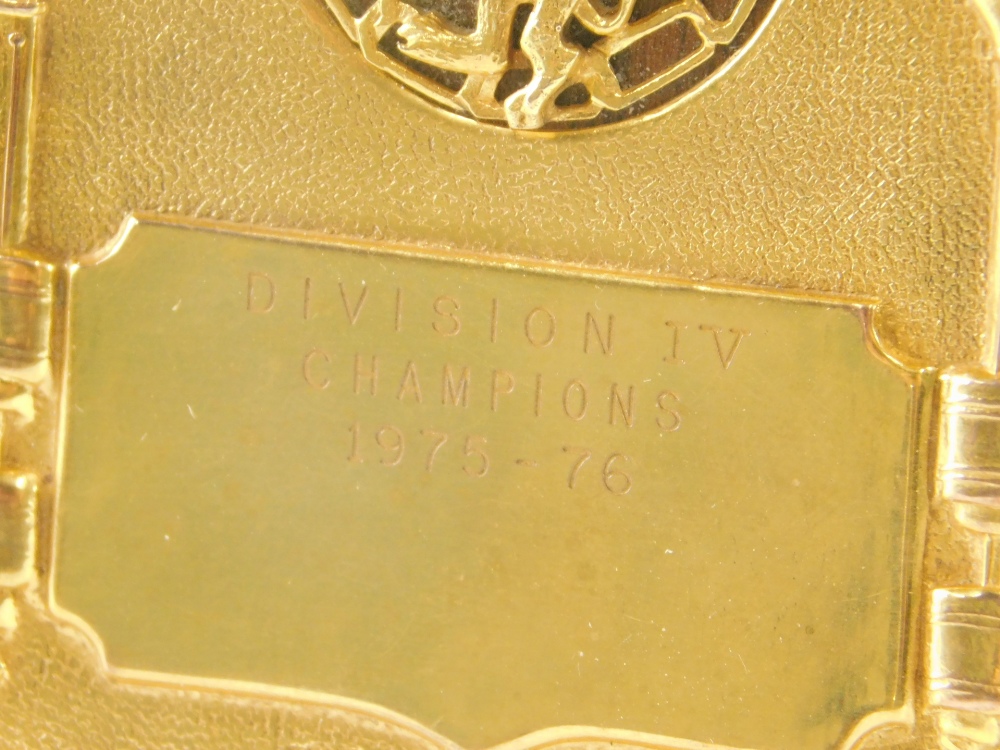 Lincoln City Football Club interest. A 9ct gold Division IV Championship 1975-76 medal, awarded to - Bild 2 aus 3