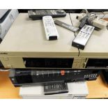 Various audio visual equipment, to include two Pioneer laser discs, a Sony Betamax video recorder, e