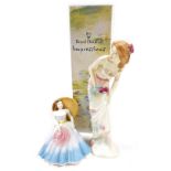 A Royal Doulton porcelain figure from the Impressions series, Summer Fragrance, HN4159, boxed, and a