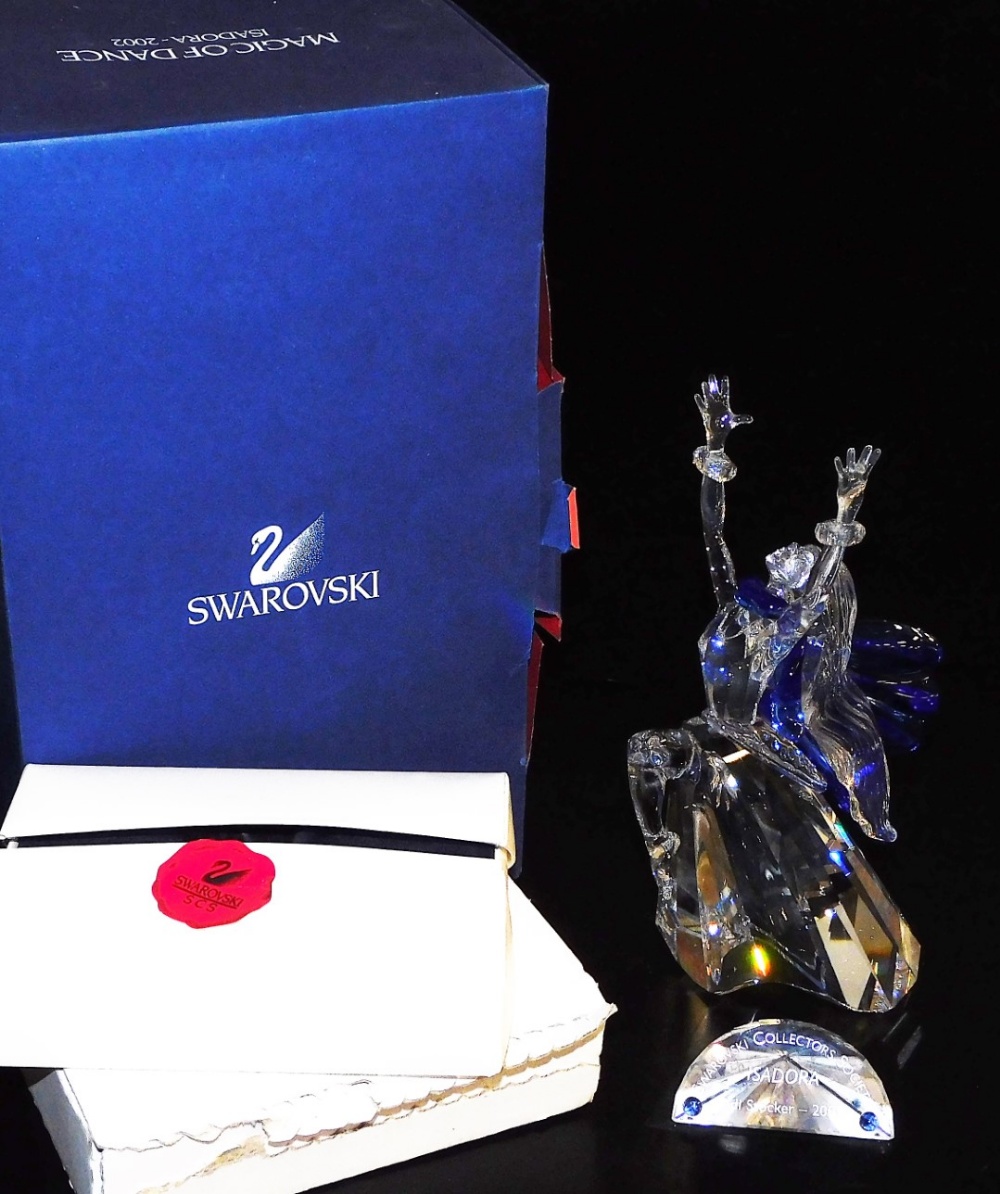 A Swarovski crystal figure of Isadora from the Magic of Dance series, dated 2002, by Adi Stocker, 20