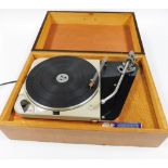 A Thorens radio deck, in later cabinet maker made oak case.