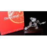 A Swarovski crystal figure of a dragon from the Crystal Zodiacs collection, A7550, 9cm high, with gl