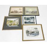 A group of pictures, to include after Peter Arnold, Mount Egmont, New Zealand, print, 30cm x 36cm, T