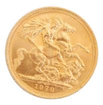 An Elizabeth II gold sovereign, dated 1978, 8.0g.
