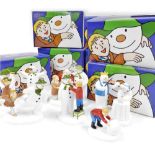 Seven Coalport porcelain character figures, from the Snowman series, comprising Adding a Smile, The