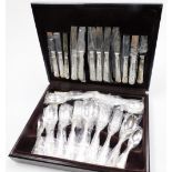 A cased canteen of King's pattern cutlery, for six place settings.