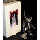 A Swarovski crystal figure of Pierrot from the Masquerade series, dated 1999, 20cm high, in fitted b