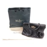 A Mulberry Bayswater black grained leather handbag, with silver coloured lock plate, 27cm high, 34cm