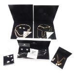 Swarovski jewellery, including an earring and pendant necklace set, two further similar sets, two fu