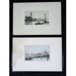David Robertson (1854-1925). The Salute, Venice, dry point etching, signed and limited edition numbe