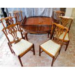 An early 20thC mahogany oval extending dining table, with a egg and dart border on cabriole legs and