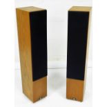 A pair of Cambridge Monitor Audio tall speakers.