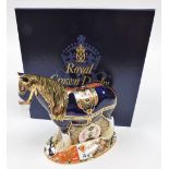 A Royal Crown Derby porcelain Shire Horse paperweight, limited edition number 554/1500, specially co