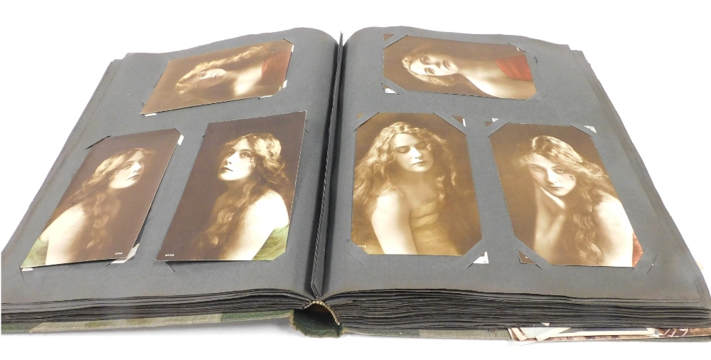 An early 20thC postcard album, containing colour portraits of Miss Gladys Cooper, sentimental, in me