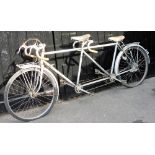 A Campagnola tandem bicycle, with Brooks B15 and B17 seats.